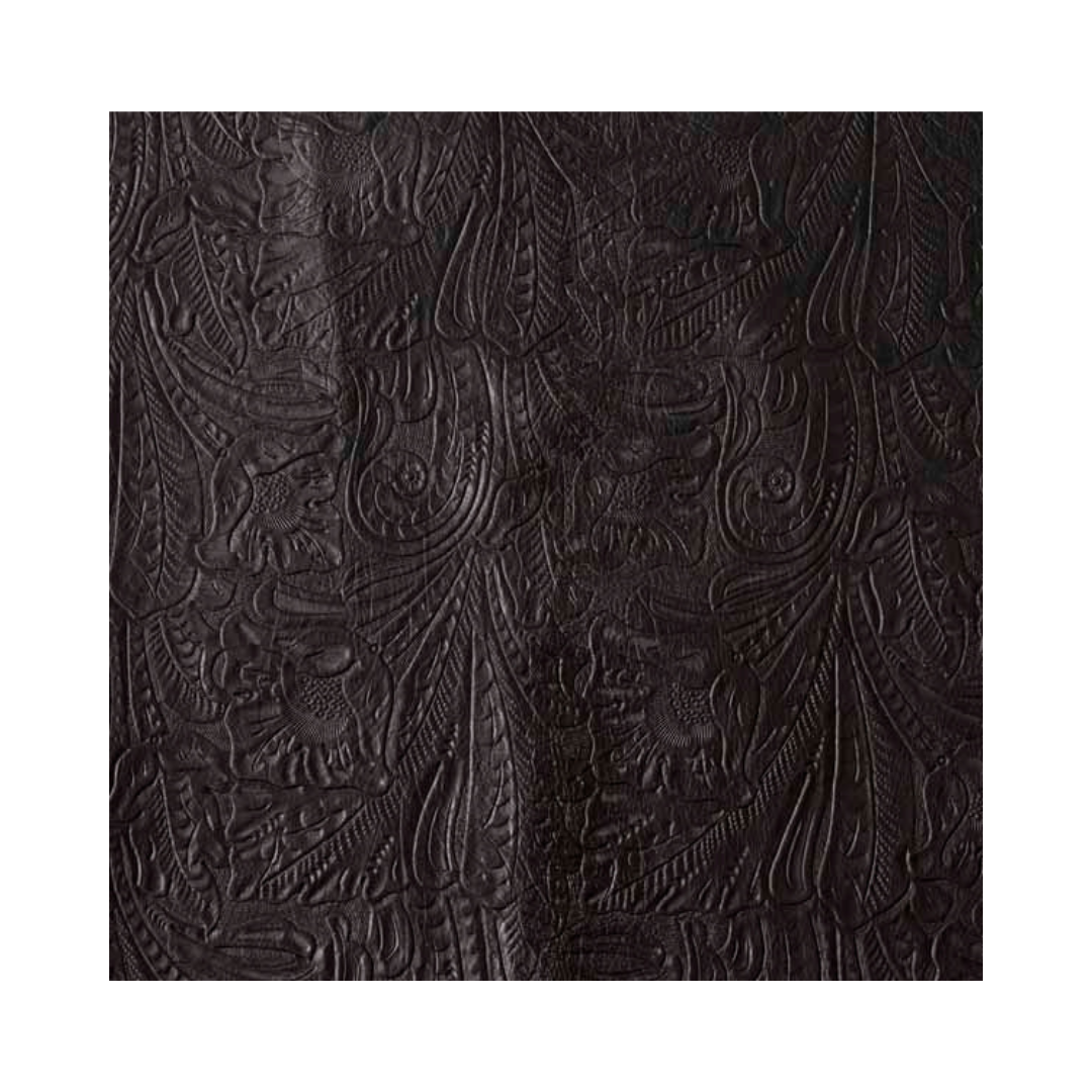 Sensation Ride™ Leather Handle Covers in Black Floral Embossed