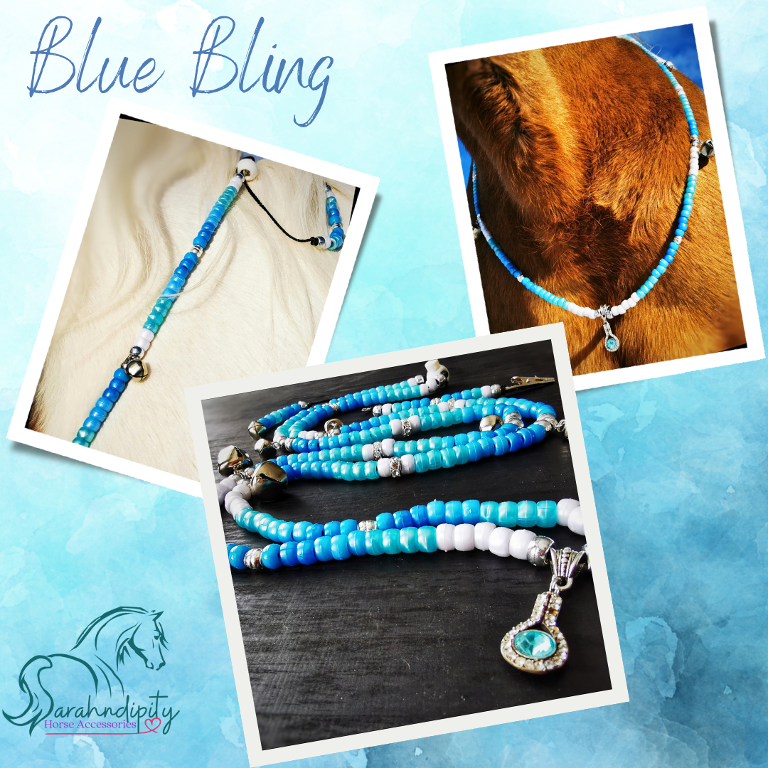 Blue Bling Rhythm Beads by Sarandipity Designs - SOLD