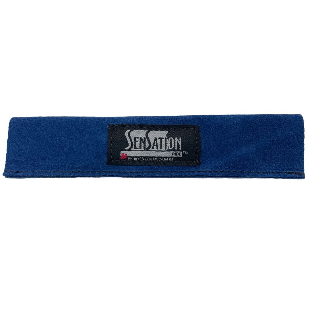Sensation Ride™ Leather Handle Covers in Blue Suede