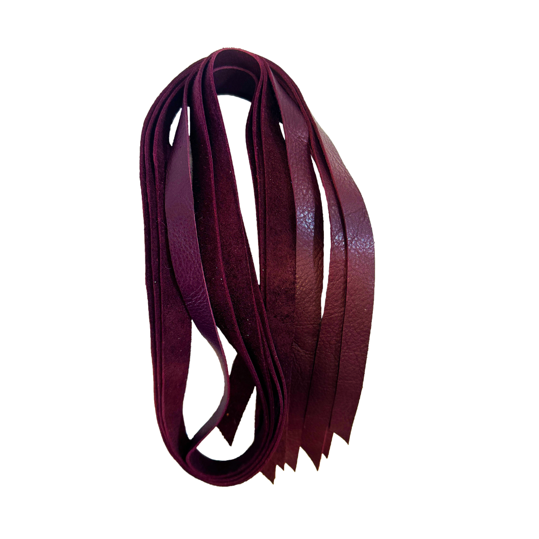 Sensation Ride™ 1/2" Leather Saddle Strings in a set of 4 in Burgundy