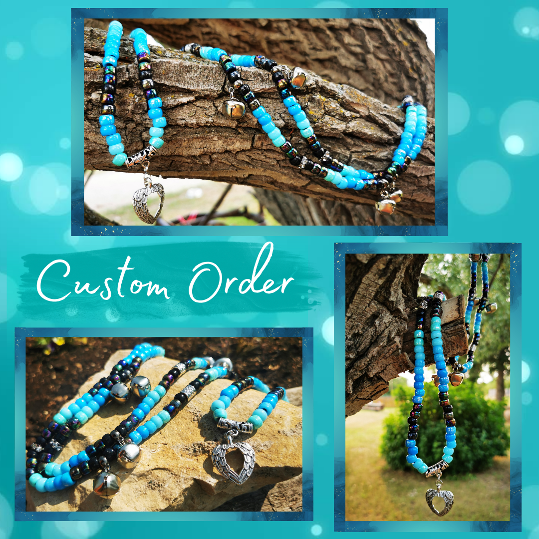 Turquoise & Black Customer Orderer Rhythm Beads by Sarandipity Designs