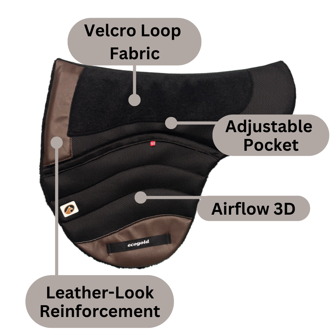 Ecogold Hybrid Trail Calmatech Treeless Saddle Pad - Top Information