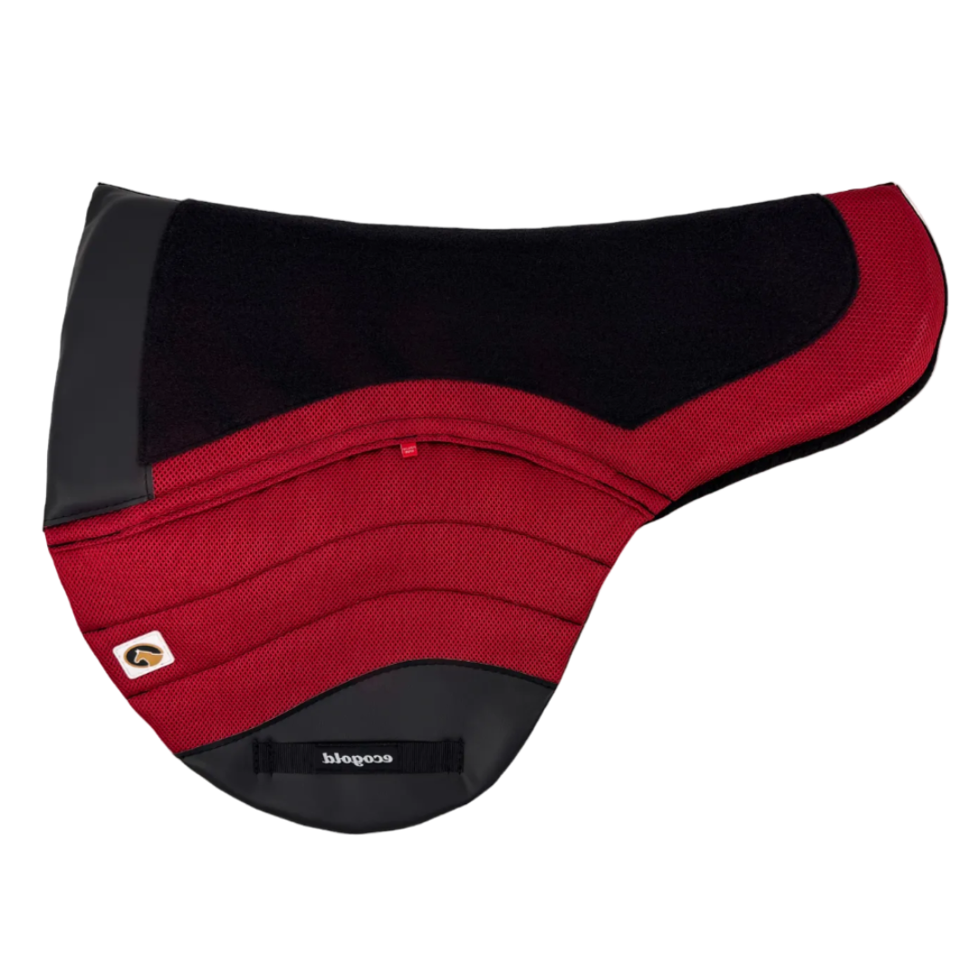 Hybrid Trail Calmatech Ecogold Saddle Pad Red with Black Detail