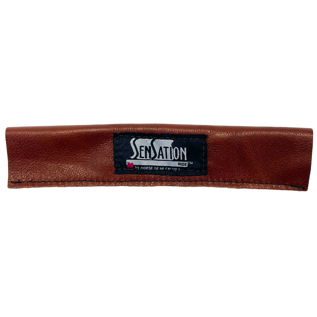Sensation Ride™ Leather Handle Covers in Mahogany Brown