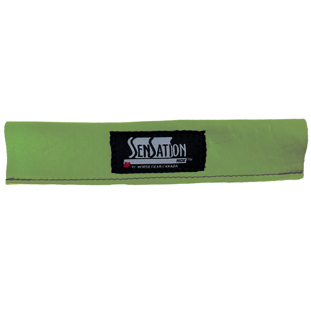 Sensation Ride™ Leather Handle Covers in Olive Green