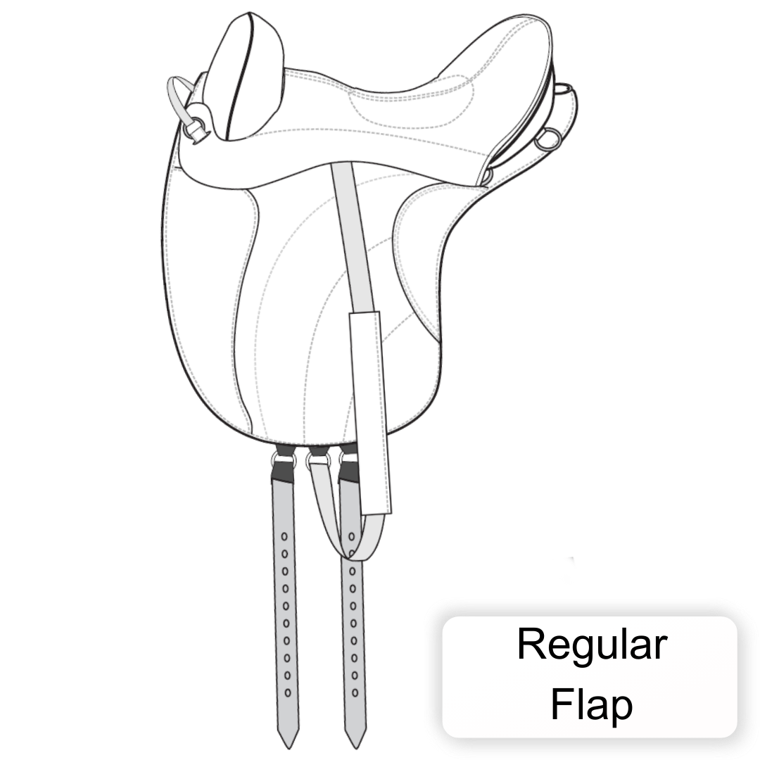 Sensation Ride™ Sonoran Saddle Regular Flap Line Drawing