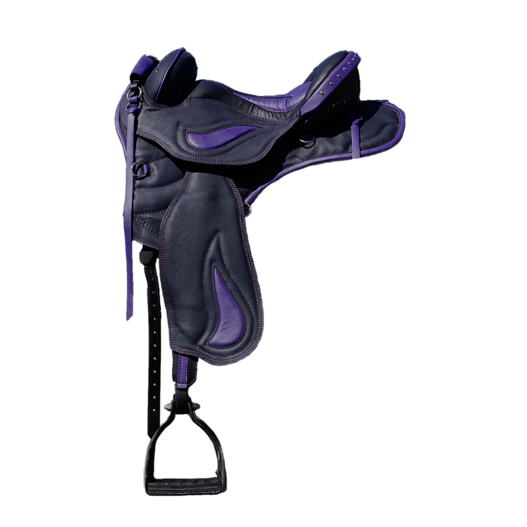 Western Sport in Black & Purple with Purple Thread & Purple Inlays