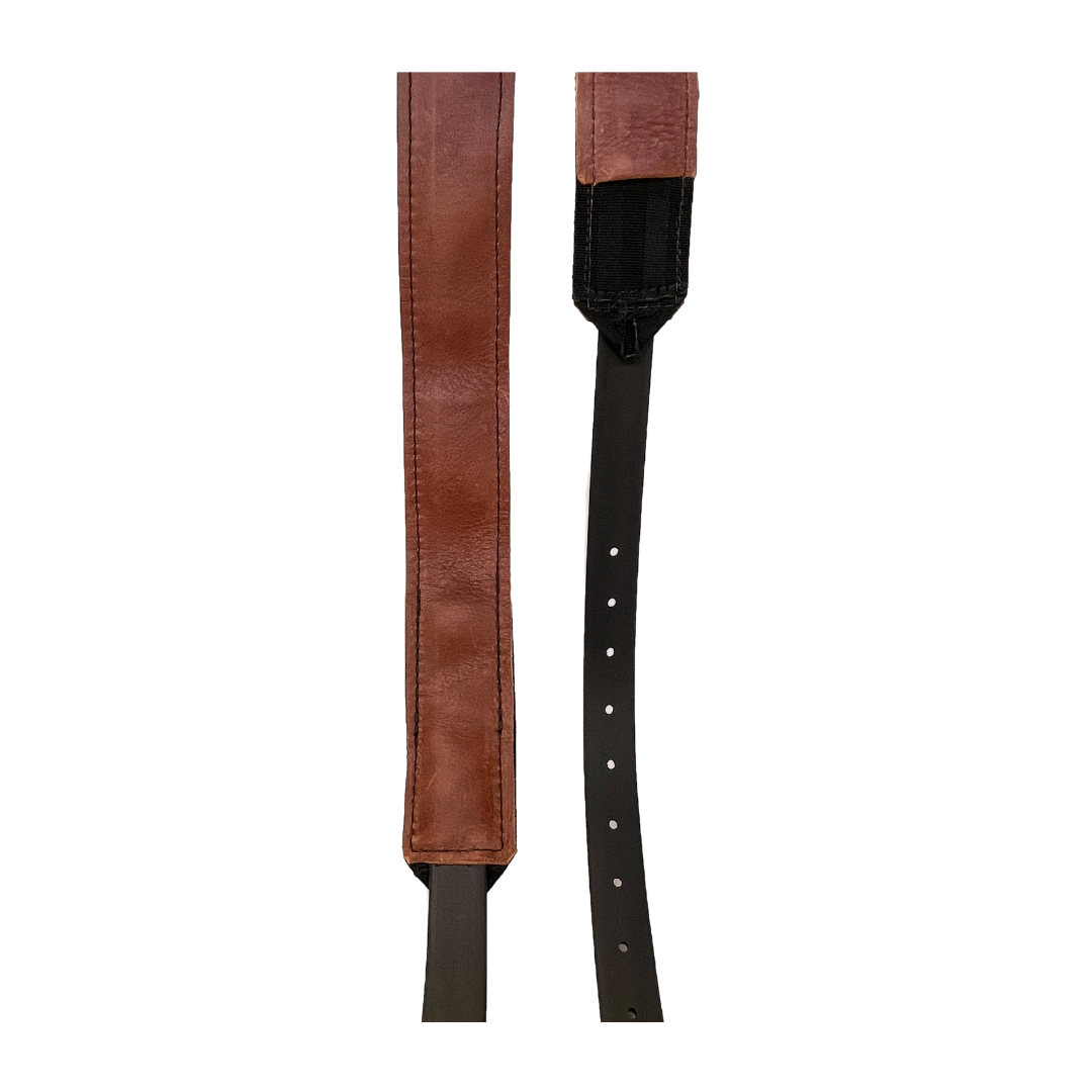 Sensation Ride™ Standard 2" Stirrup Leathers with Billet End and Integrated Base in Mahogany Brown