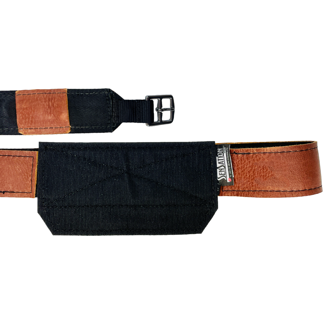 2" Integrated Base Stirrup Leathers with Buckle End in Mahogany Brown & Stainless Steel Hardware