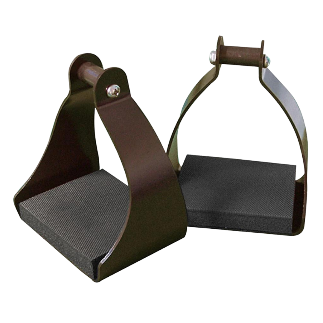Aluminum Shenandoah Trail Stirrups with 1.5" Neck in Brown