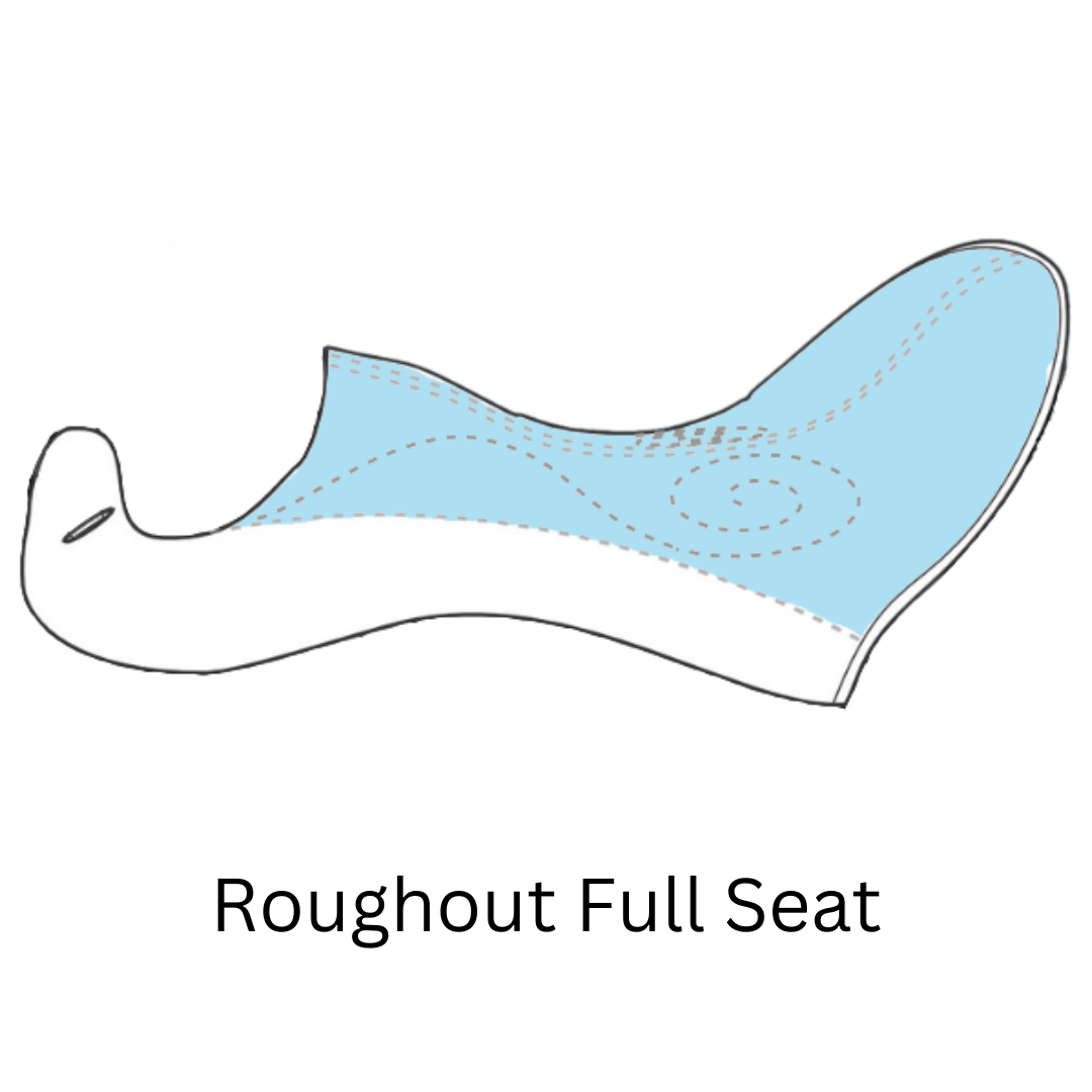 Sensation Ride™ Chinook Seat with Roughout seat Line Drawing