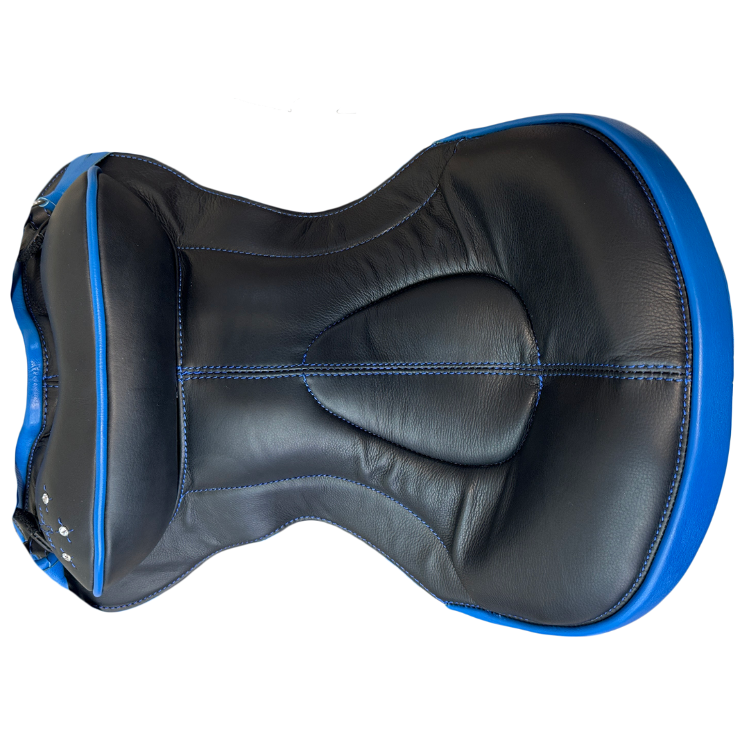 Sensation Ride™ Hybrid/Sonoran/Westlish Seat in Black with Blue Thread & Scott Blue Cheyenne Roll