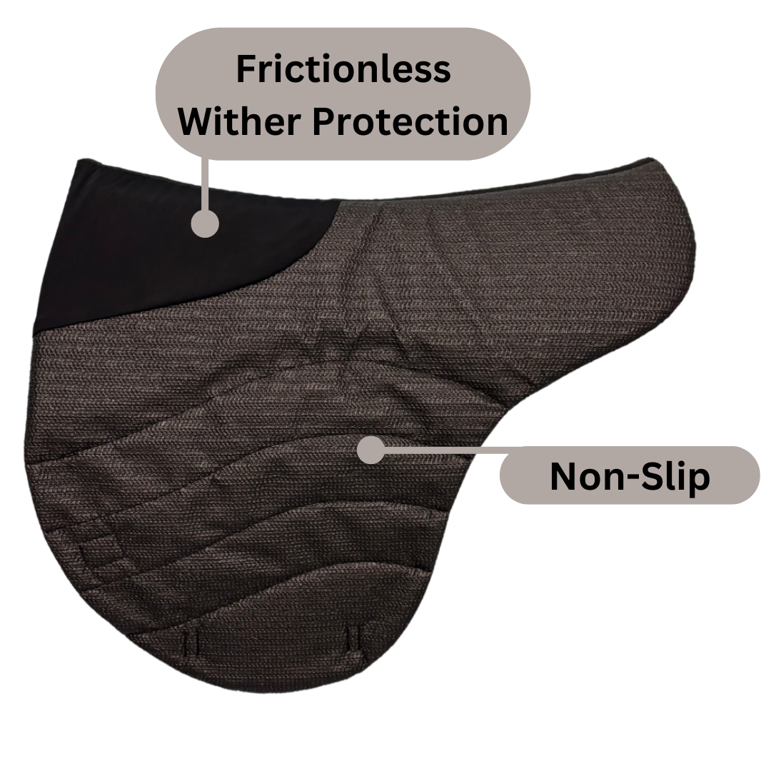 Hybrid Trail Secure Non-Slip Ecogold Saddle Pad - Bottom Information