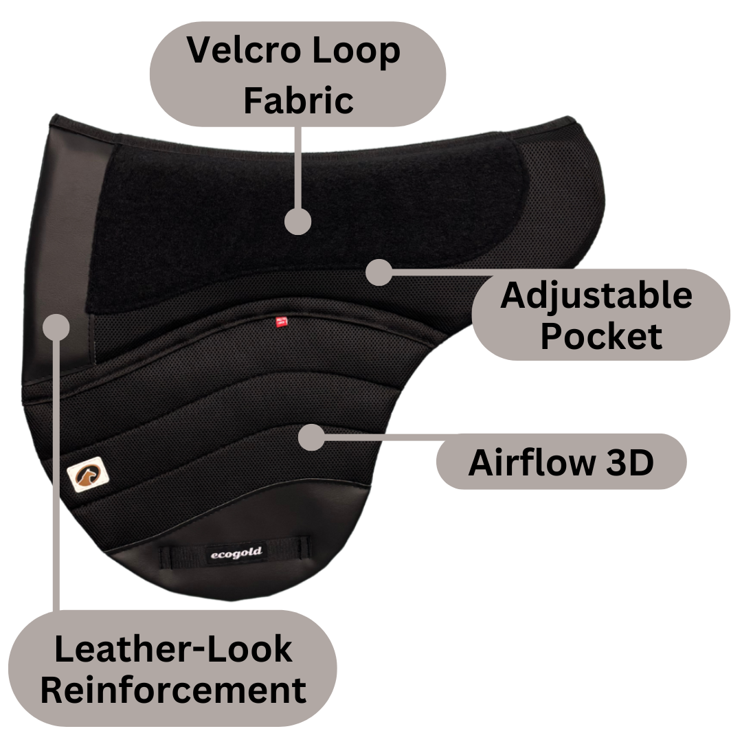Hybrid Trail Secure Non-Slip Ecogold Saddle Pad - Information