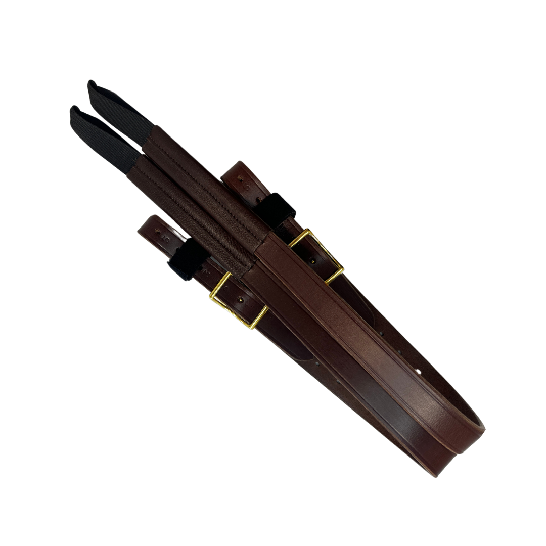 Sensation Ride™ 1" Brown Leather Stirrup Leathers with Brass