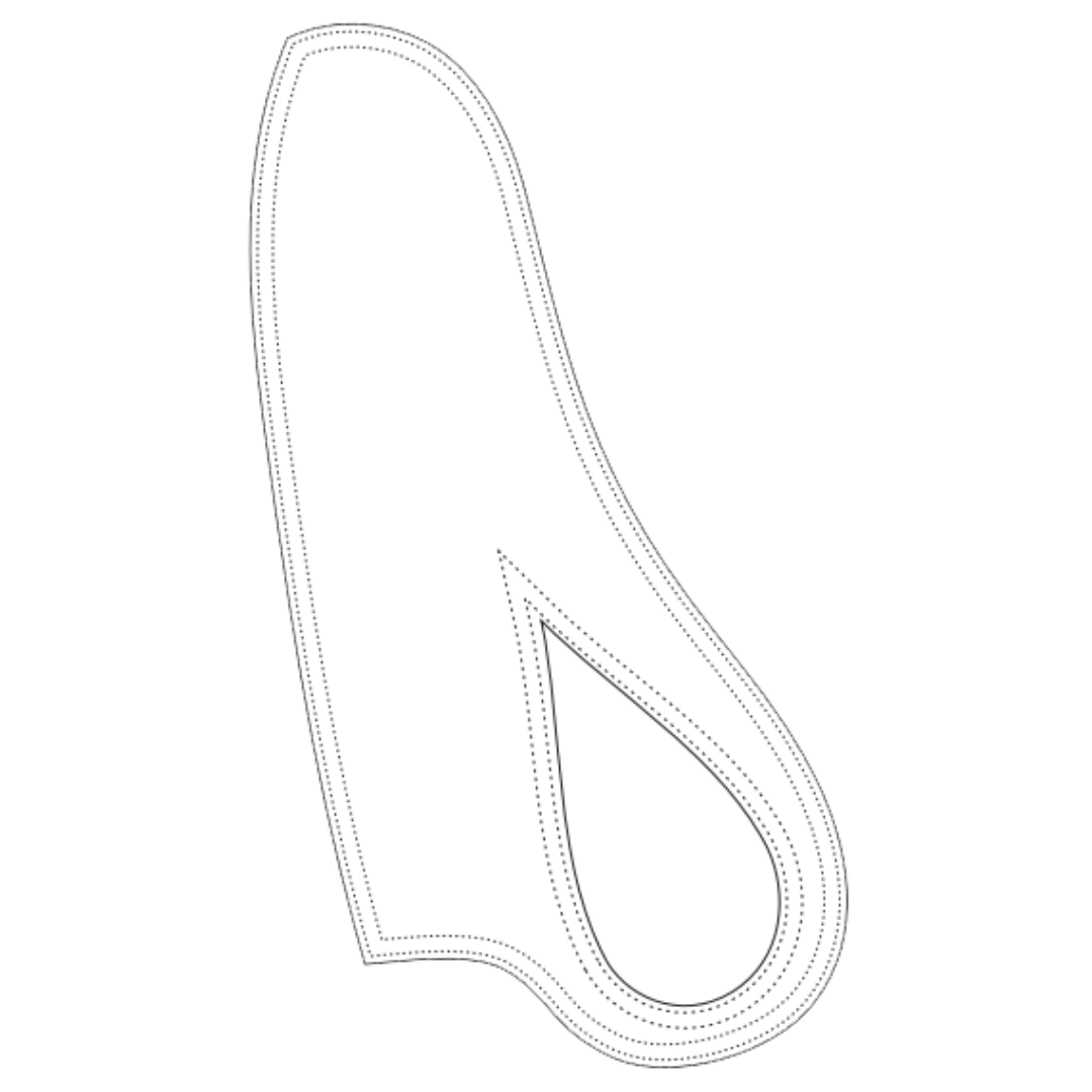 Sensation Ride™ X-Trail Fender Line Drawing