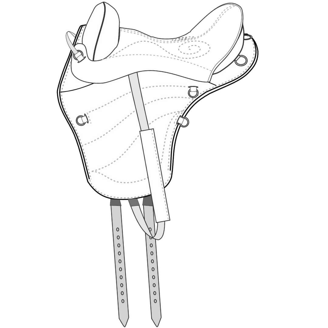 Sensation Ride™ Chinook Saddle Line Drawing