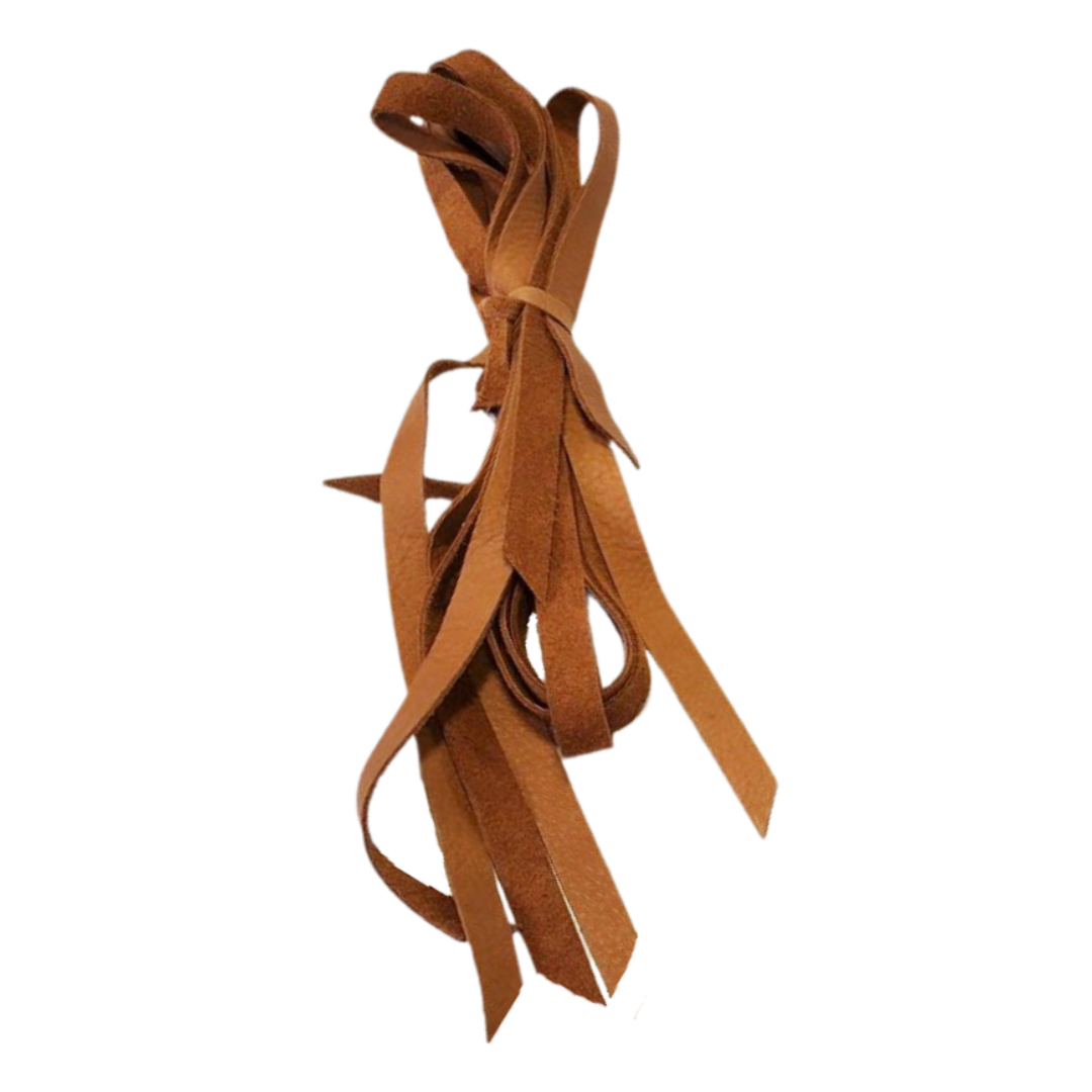 Sensation Ride™ 1/2" Leather Saddle Strings in a set of 4 in Tan