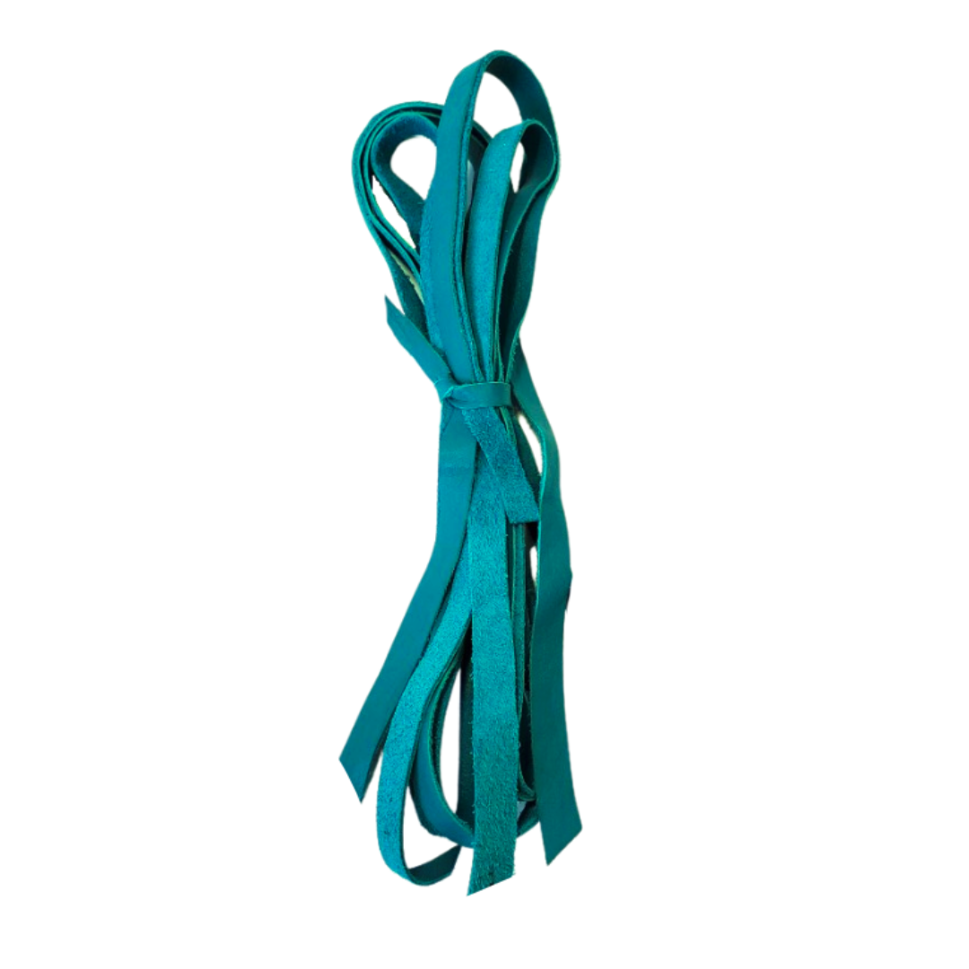 Sensation Ride™ 1/2" Leather Saddle Strings in a set of 4 in Teal
