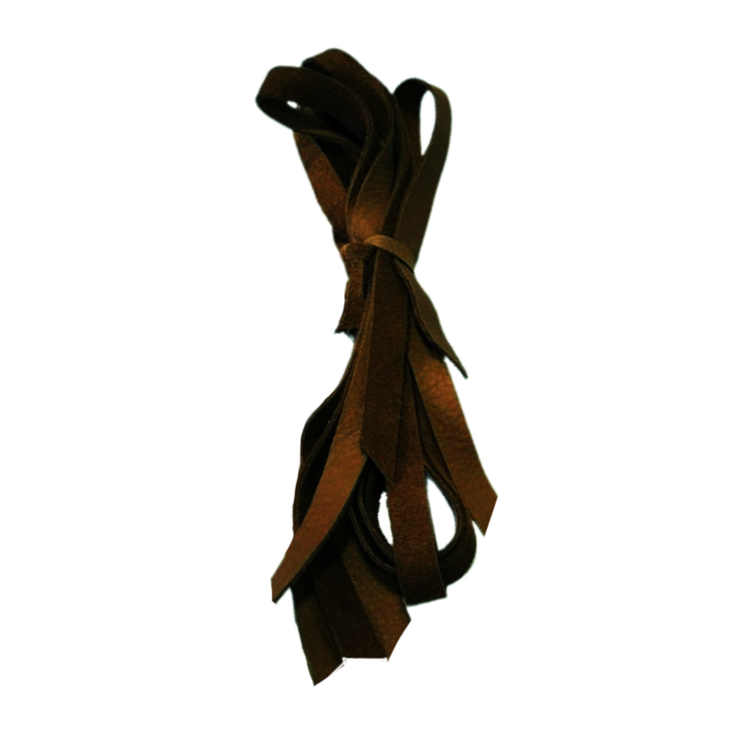 Sensation Ride™ 1/2" Leather Saddle Strings in a set of 4 in Dark Brown