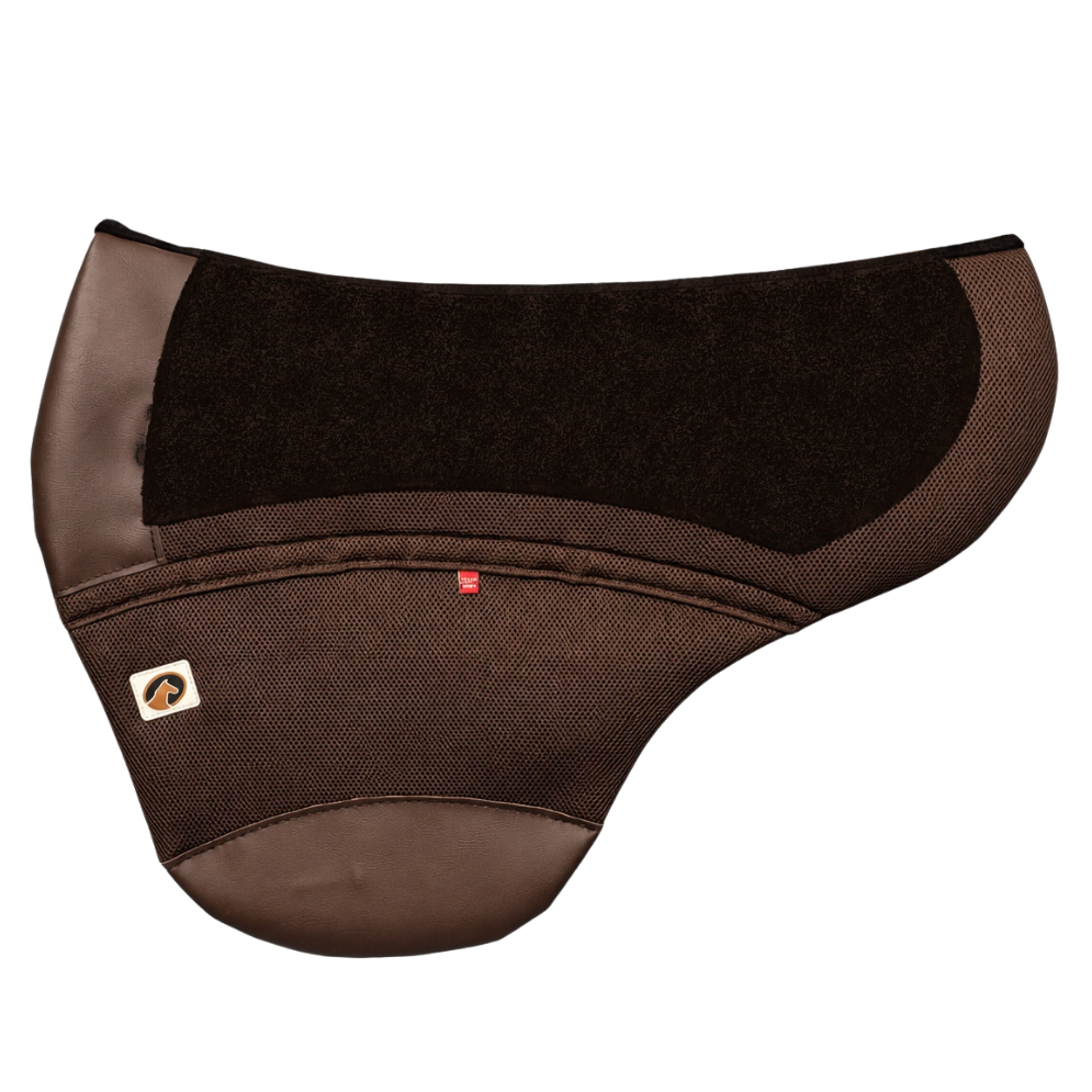 Ecogold Chinook Secure Treeless Saddle Pad - Brown Base with Brown Detail