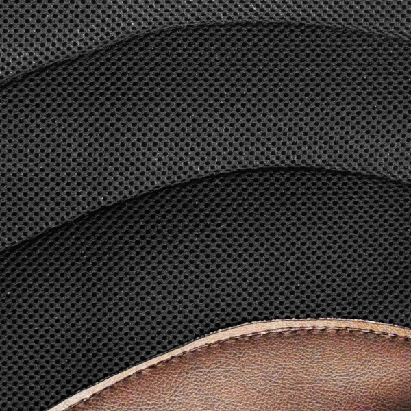 Ecogold Hybrid Trail Calmatech Treeless Saddle Pad - Black Base with Brown Detail - Close Up