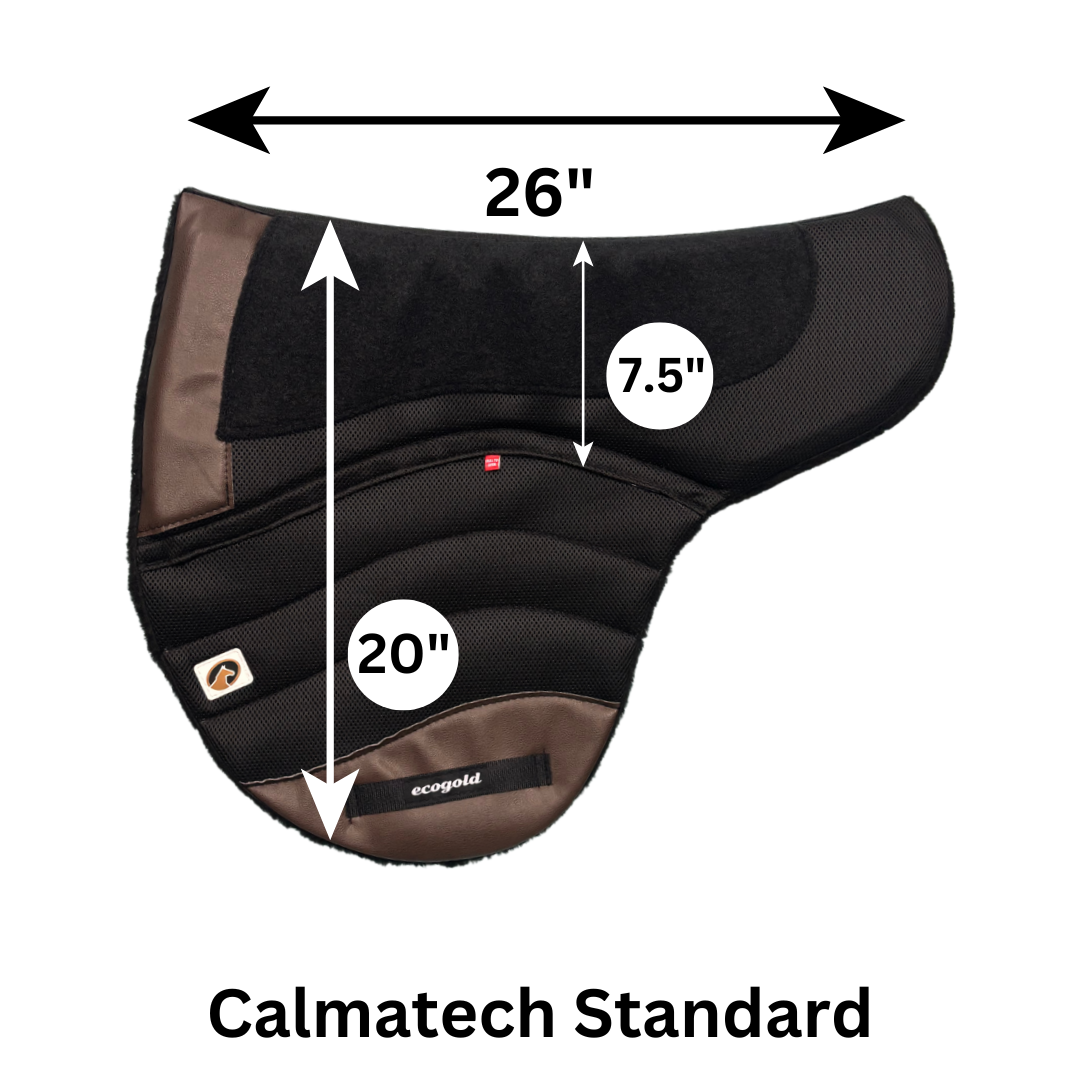 Ecogold Hybrid Trail Calmatech Treeless Saddle Pad - Standard Measurements