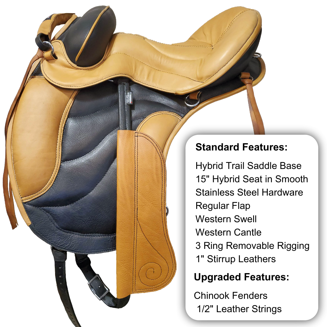 Sensation Ride™ Hybrid Trail in Black & Tan with Chinook Fenders