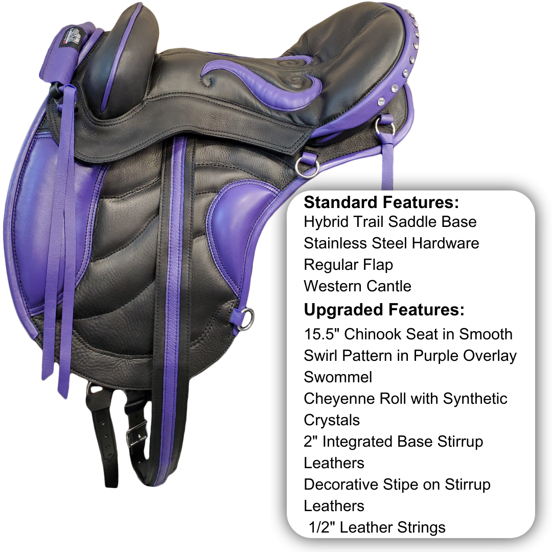 Sensation Ride™ Hybrid Trail in Black & Purple with Chinook Seat