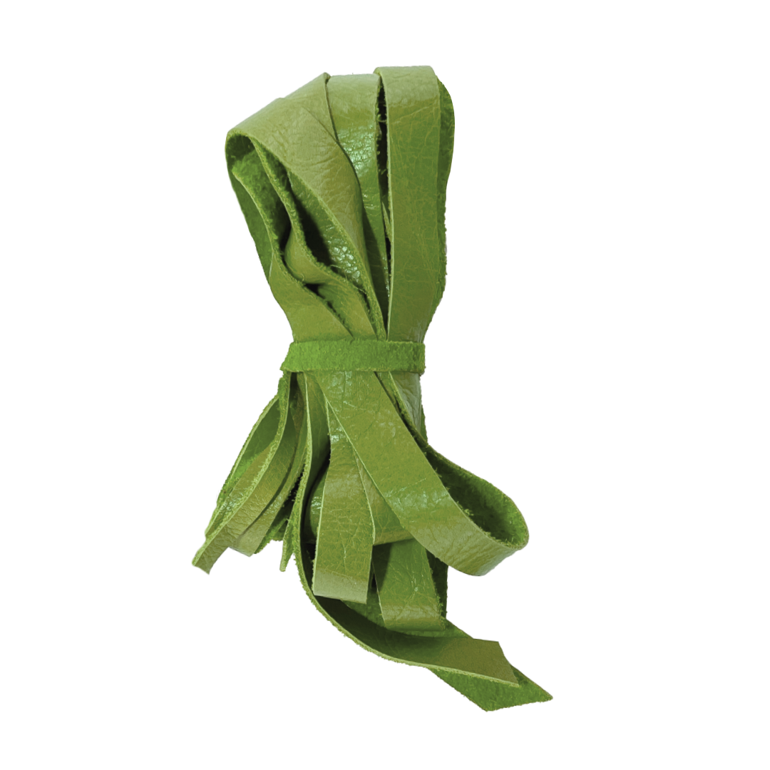 Sensation Ride™ 1/2" Leather Saddle Strings in a set of 4 in Olive Green