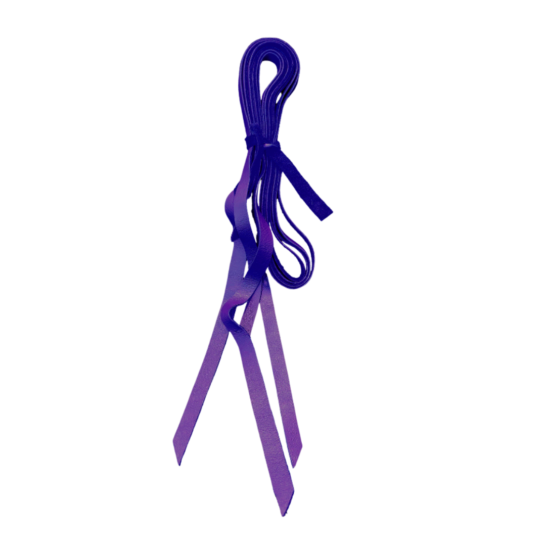 Sensation Ride™ 1/2" Leather Saddle Strings in a set of 4 in Purple
