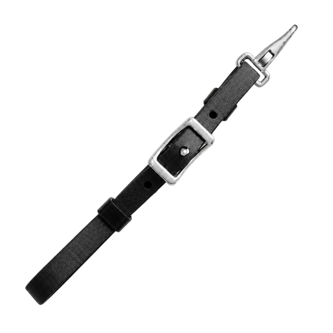 Sensation Ride™ Cinch Center Connector Strap - Black with Silver Hardware