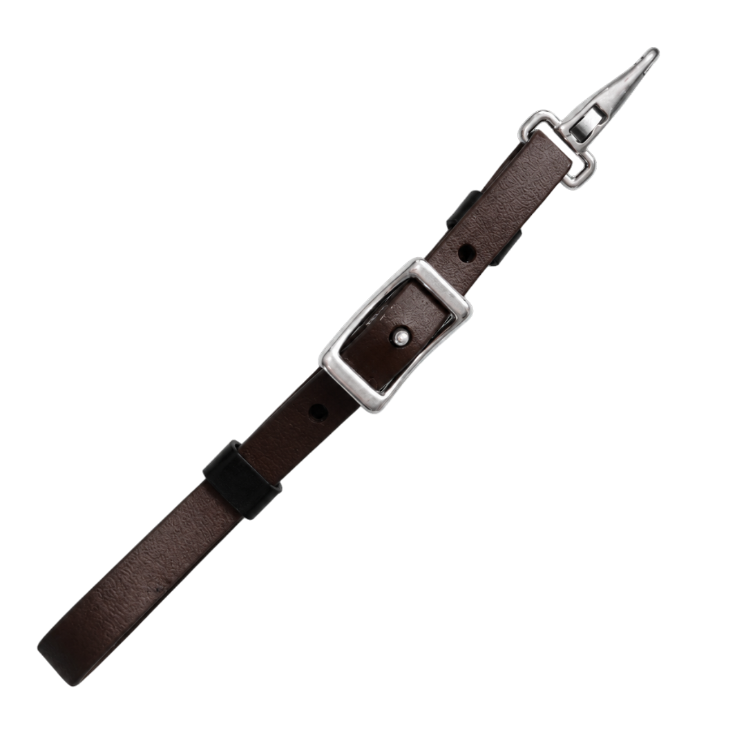 Sensation Ride™ Cinch Center Connector Strap - Dark Brown with Silver Hardware