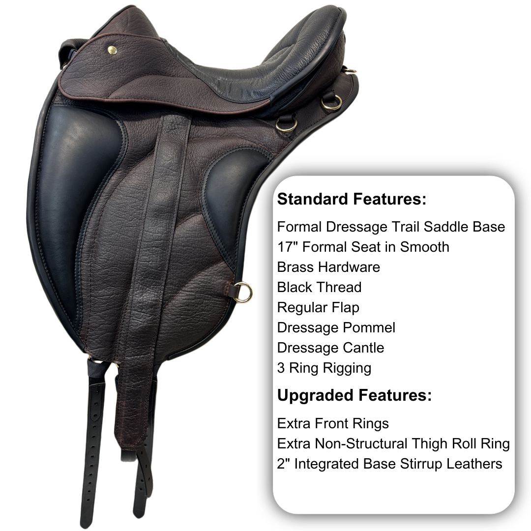 Sensation Ride™ Formal Dressage Trail in Dark Pebble Brown & Brass Hardware