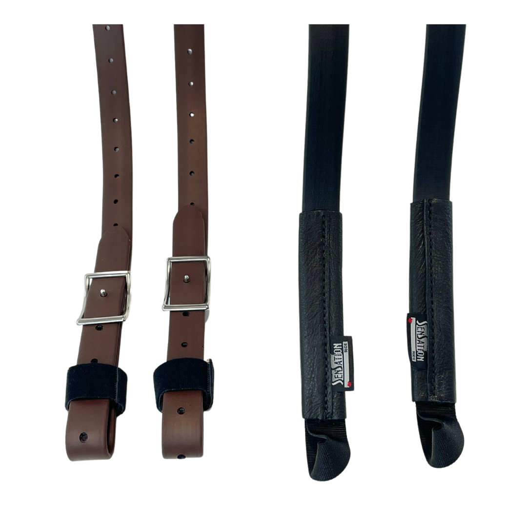 Sensation Ride™ 1" Standard Biothane Stirrup Leathers - Billet End