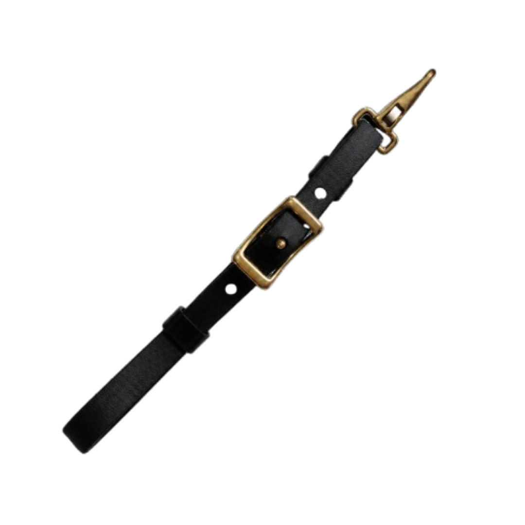 Sensation Ride™ Cinch Center Connector Strap - Black with Brass Hardware