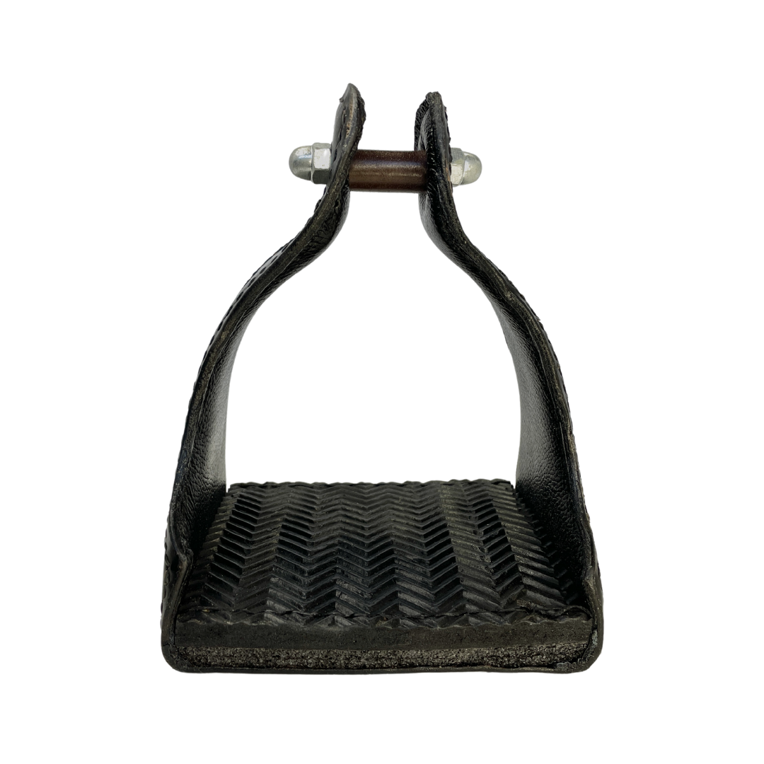 Leather Covered Endurance Stirrups - Narrow Neck