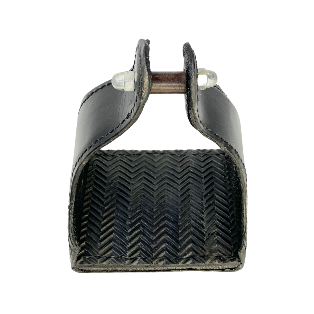 Leather Covered Endurance Stirrups - Narrow Neck