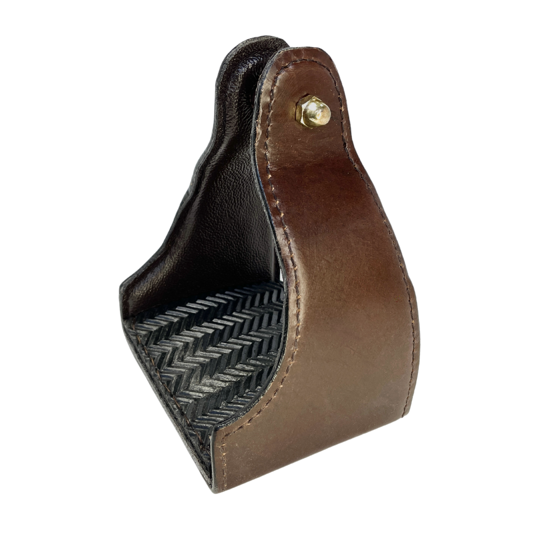 Leather Covered Endurance Stirrups - Narrow Neck
