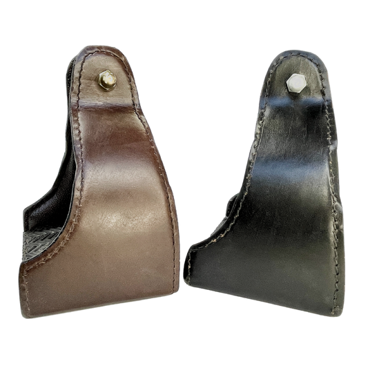 Leather Covered Endurance Stirrups - Narrow Neck