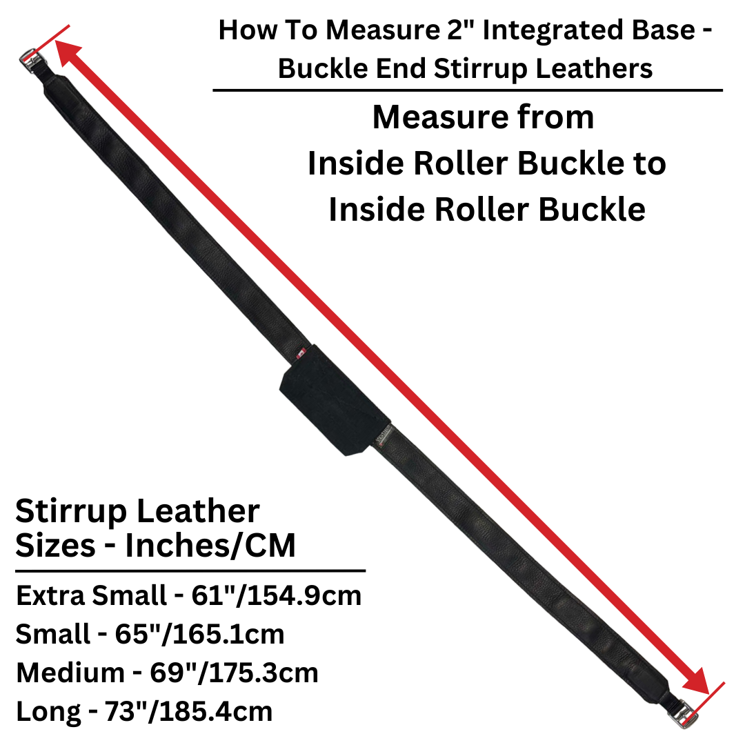 Sensation Ride™ MPA 2" Stirrup Leathers - Old Style Front Velcro - Buckle End - Integrated Base