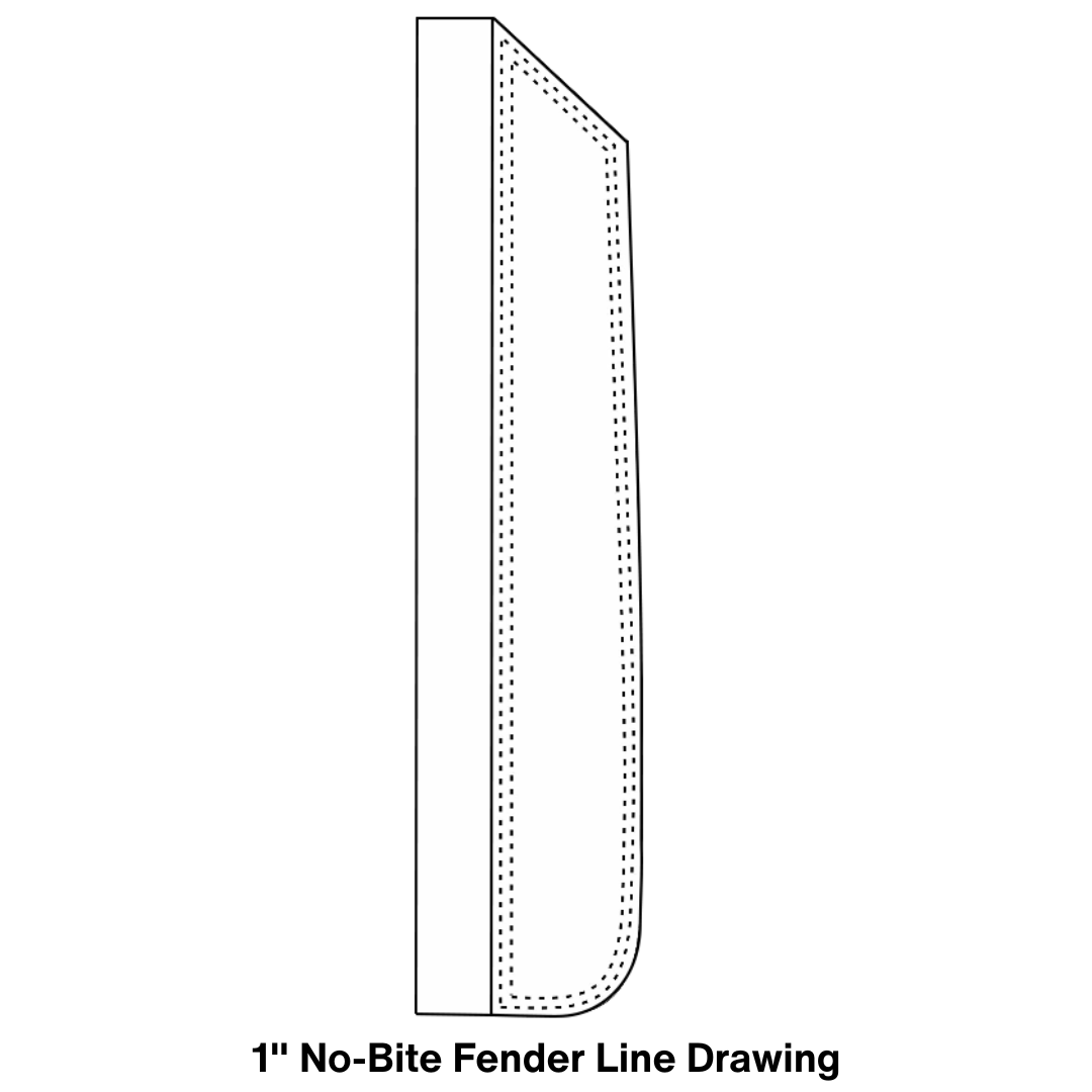 Sensation Ride™ 1" No-Bite Fender Line Drawing