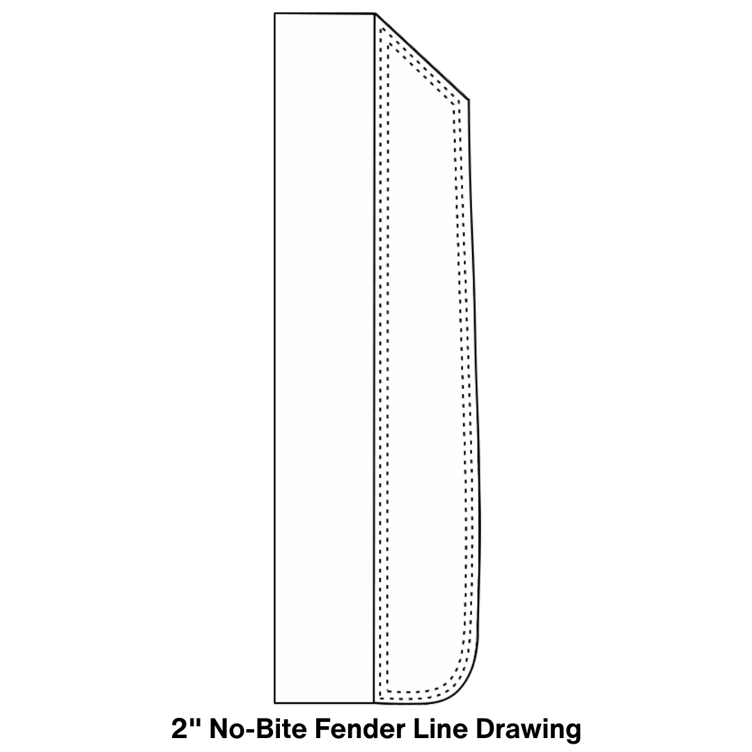 Sensation Ride™ 2" No-Bite Fender Line Drawing