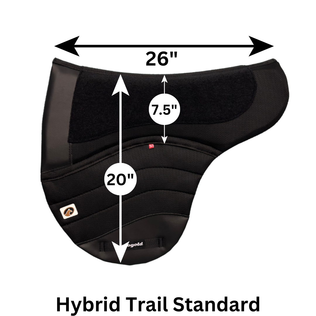 Hybrid Trail Secure Non-Slip Ecogold Saddle Pad - Standard Measurements