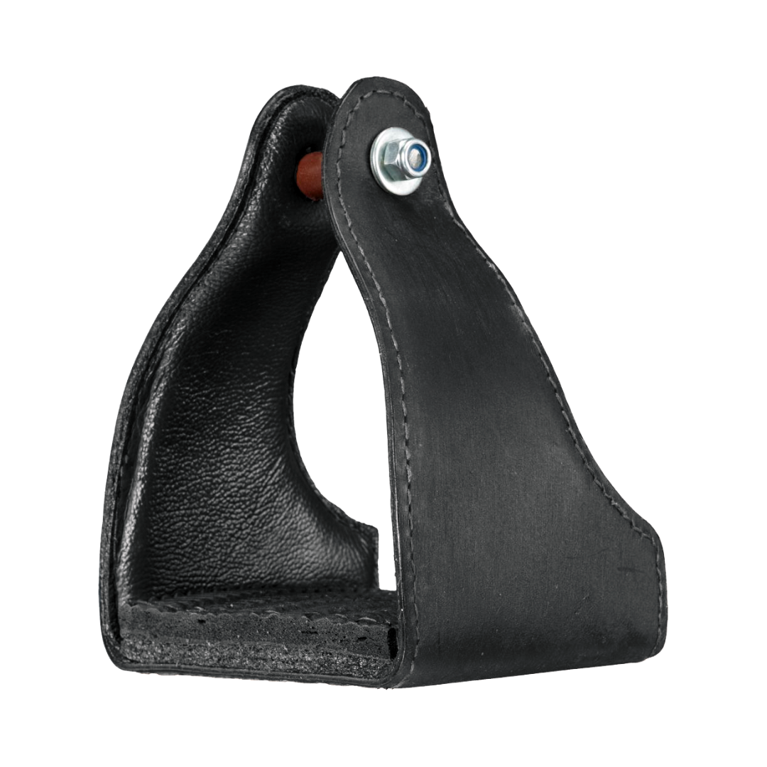 Leather Covered Endurance Stirrups - Narrow Neck