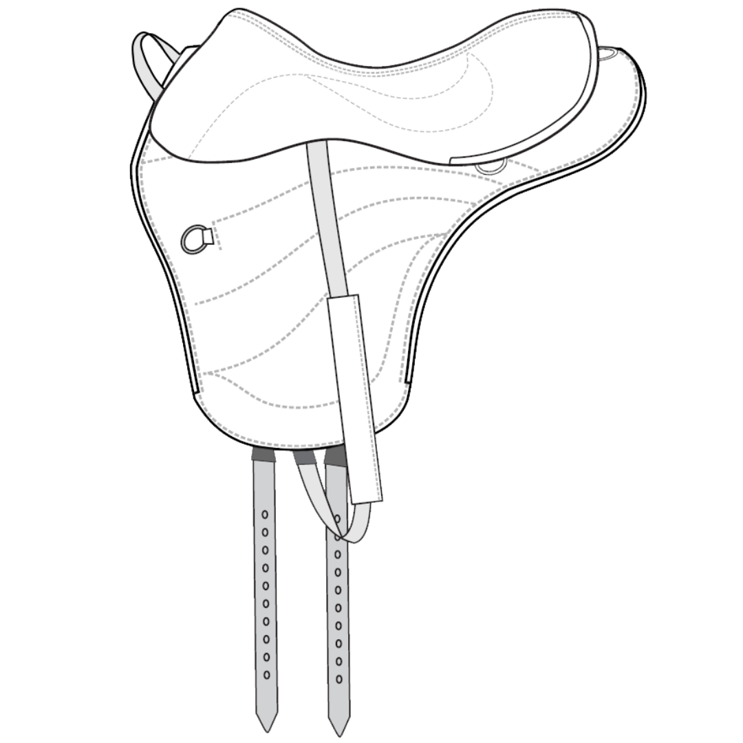 Tundra Saddle Line Drawing with Tundra Seat