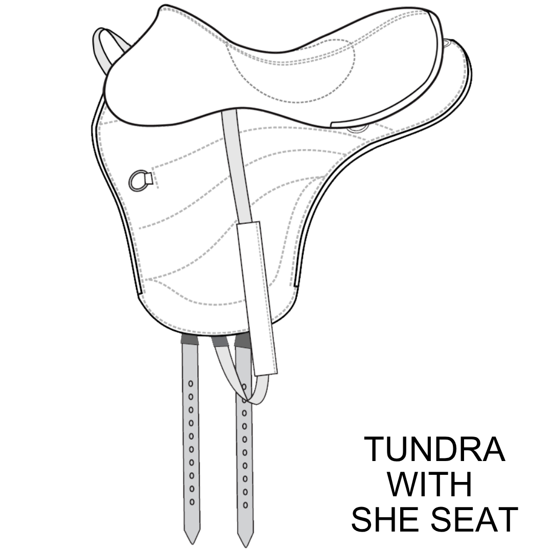 Tundra Saddle Line Drawing with SHE Seat