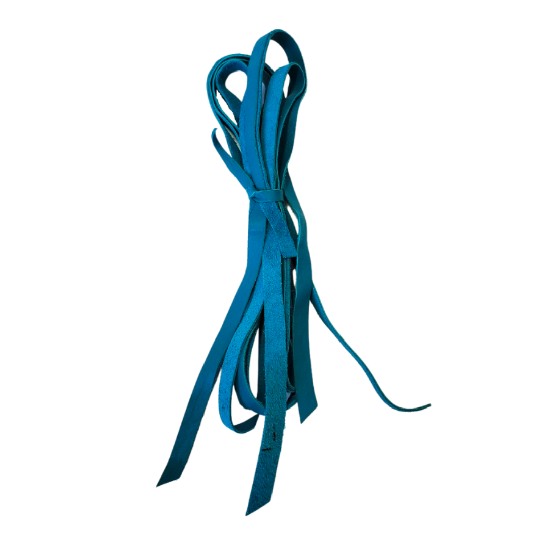 Sensation Ride™ 1/2" Leather Saddle Strings in a set of 4 in Turquoise