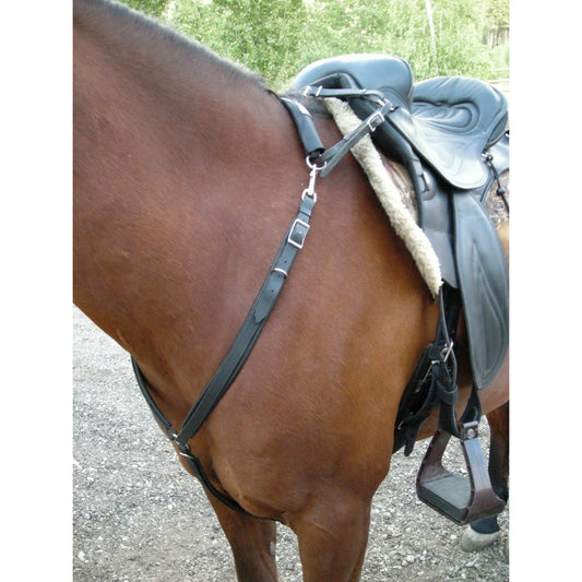 Horse Sized - Sensation Ride™ Breastplate - Lined With Leather